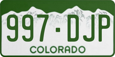 CO license plate 997DJP