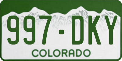 CO license plate 997DKY