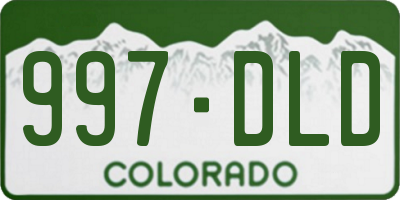 CO license plate 997DLD