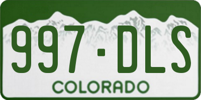 CO license plate 997DLS