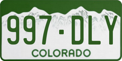CO license plate 997DLY
