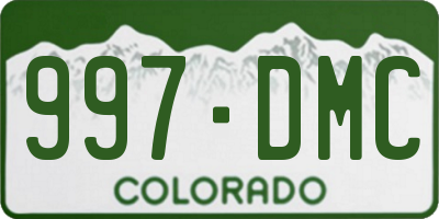 CO license plate 997DMC