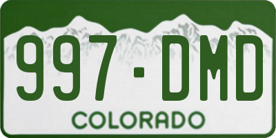 CO license plate 997DMD