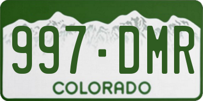 CO license plate 997DMR