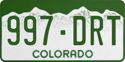 CO license plate 997DRT