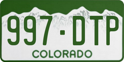 CO license plate 997DTP