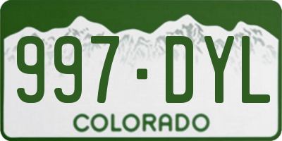 CO license plate 997DYL