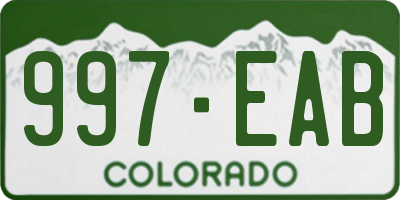 CO license plate 997EAB