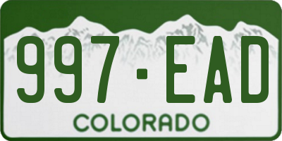 CO license plate 997EAD