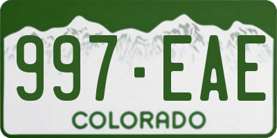 CO license plate 997EAE