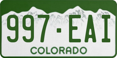 CO license plate 997EAI