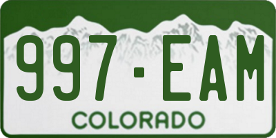 CO license plate 997EAM