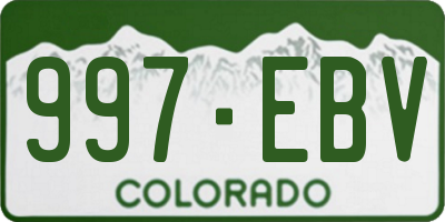 CO license plate 997EBV