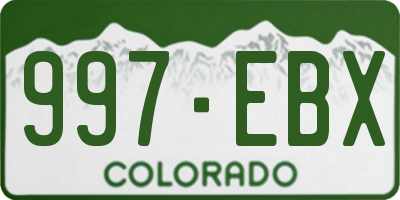 CO license plate 997EBX