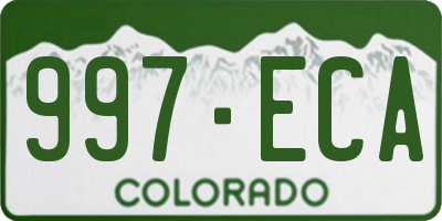 CO license plate 997ECA
