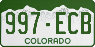 CO license plate 997ECB