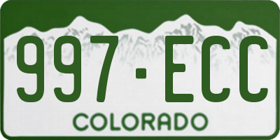 CO license plate 997ECC