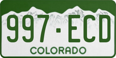 CO license plate 997ECD