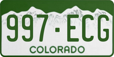 CO license plate 997ECG
