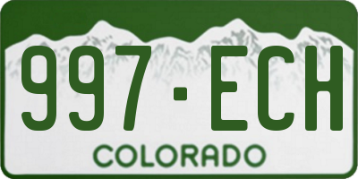 CO license plate 997ECH