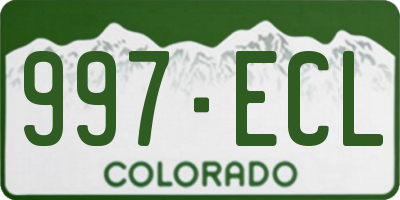 CO license plate 997ECL