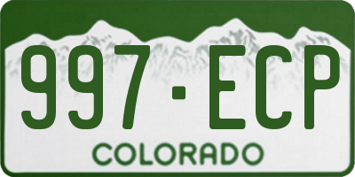 CO license plate 997ECP