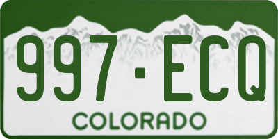 CO license plate 997ECQ