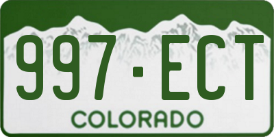 CO license plate 997ECT