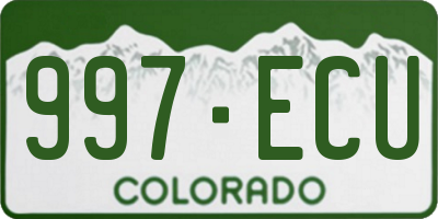 CO license plate 997ECU