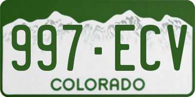 CO license plate 997ECV