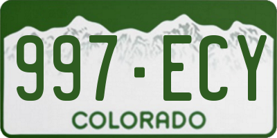 CO license plate 997ECY