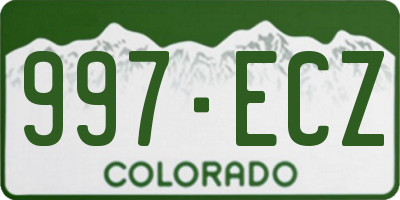 CO license plate 997ECZ