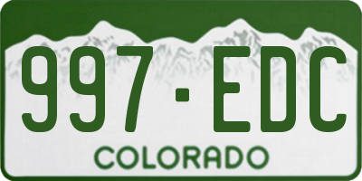 CO license plate 997EDC