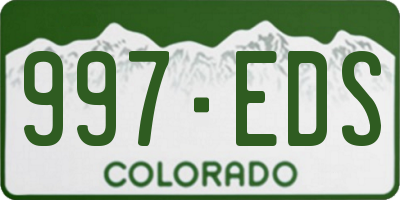 CO license plate 997EDS