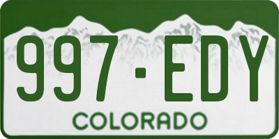 CO license plate 997EDY