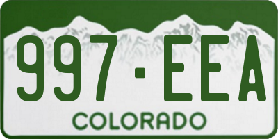 CO license plate 997EEA