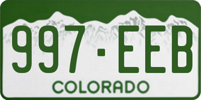 CO license plate 997EEB