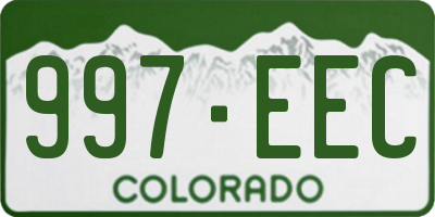 CO license plate 997EEC