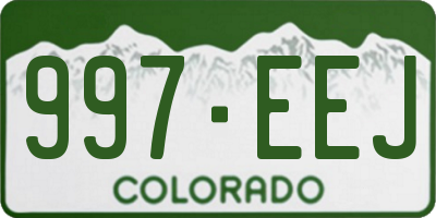 CO license plate 997EEJ