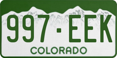 CO license plate 997EEK