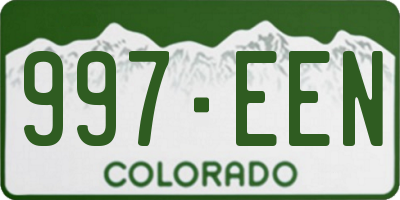 CO license plate 997EEN