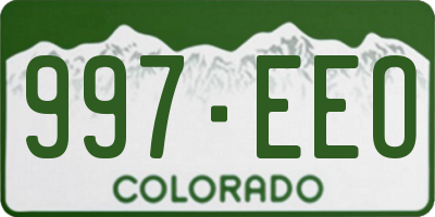 CO license plate 997EEO