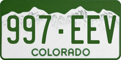 CO license plate 997EEV