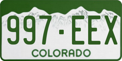 CO license plate 997EEX