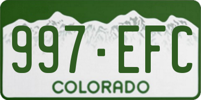 CO license plate 997EFC