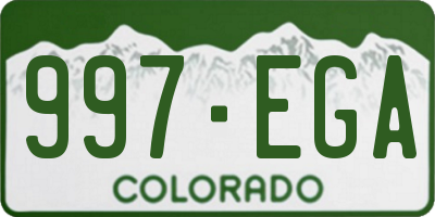 CO license plate 997EGA