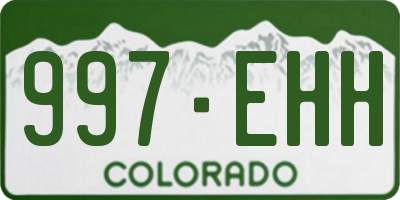 CO license plate 997EHH