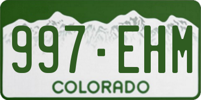 CO license plate 997EHM