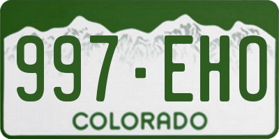 CO license plate 997EHO