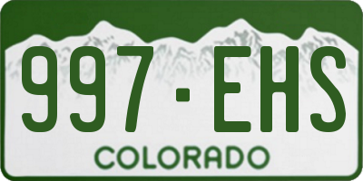 CO license plate 997EHS
